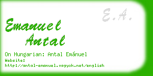 emanuel antal business card