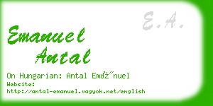 emanuel antal business card